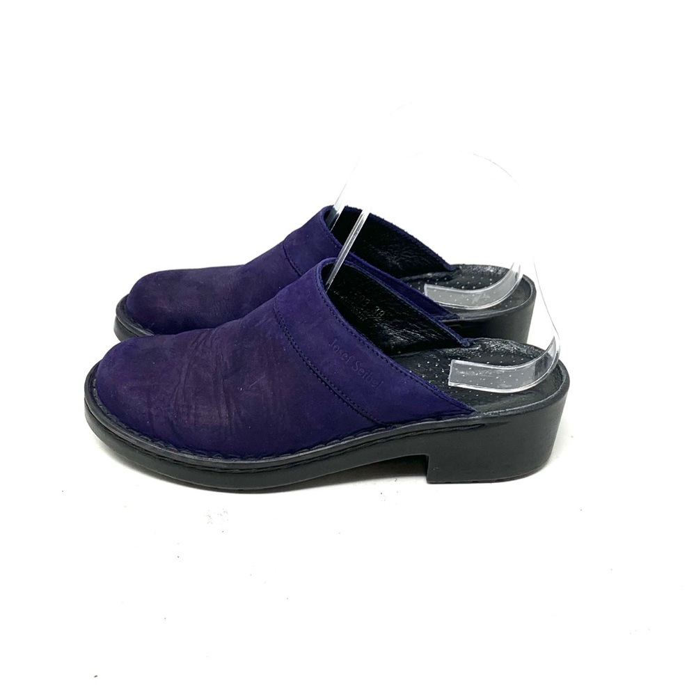 Purple Leather Josef Seibel Clogs